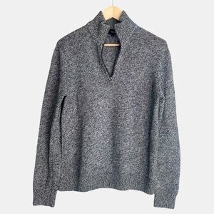 Vince Men’s Wool Cashmere Quarter Zip Sweater Gray Marlee Knit Preppy Sz Small